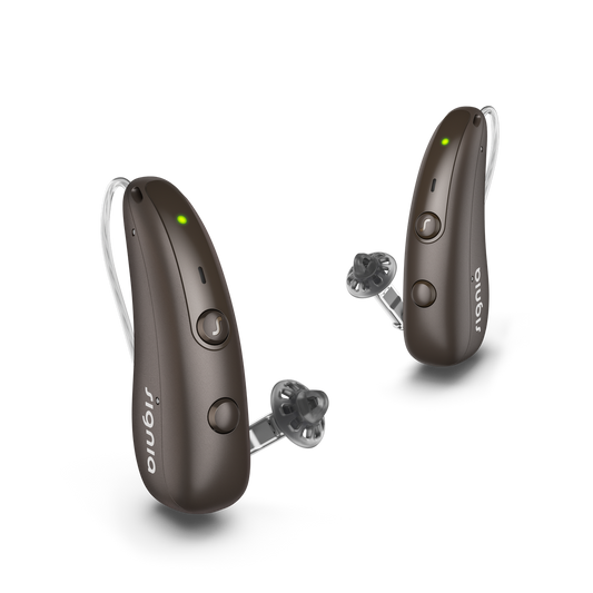 Signia Pure Charge&Go BCT 5IX Hearing Aids - Deep Brown