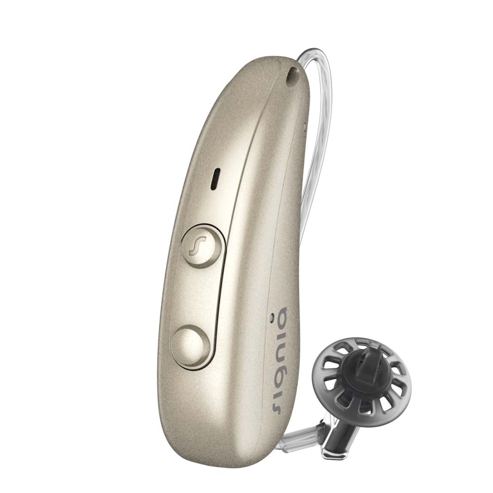 Signia Pure Charge&Go 7IX Hearing Aids - Fine Gold