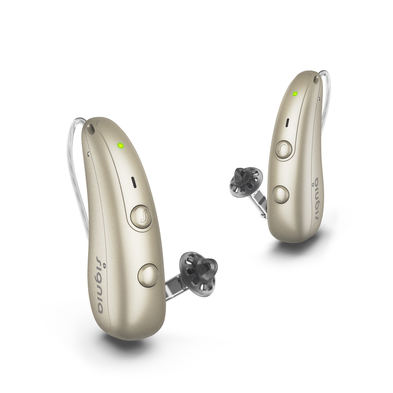 Signia Pure Charge&Go BCT 5IX Hearing Aids - Fine Gold