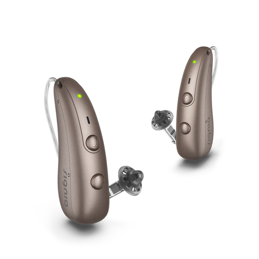 Signia Pure Charge&Go BCT 5IX Hearing Aids - Sandy Brown